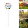 Iron Flower Windmill Toy Garden Spinner for Windmill Yard Garden Balcony Vertical Rainbow Windmill Spinner