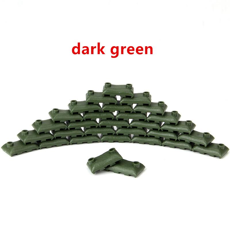 100pcs Sandbag Building Block Toy, Multifunctional Sandbag Obstacle Trench Bricks Military Scene Accessories Model Gift For Kids