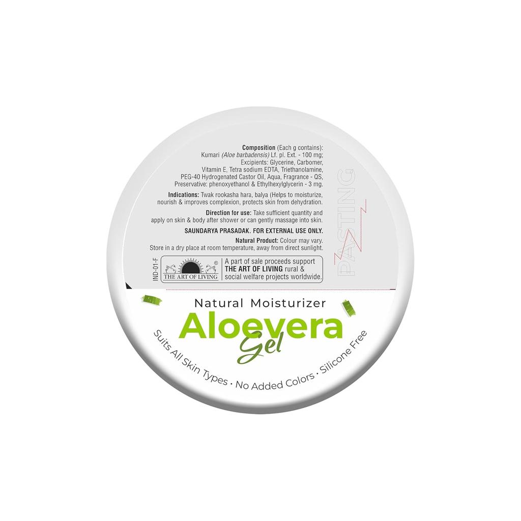 Sri Sri Tattva Gel z Aloe Vera 100 ml Balení 3 ks Přírodní hydratační přípravek na obličej a vlasy pro zářivou pleť