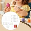 25 Pieces Easter Egg DIY Kit with 6 Color Pens Blank Smooth Unpainted Artificial Eggs for School