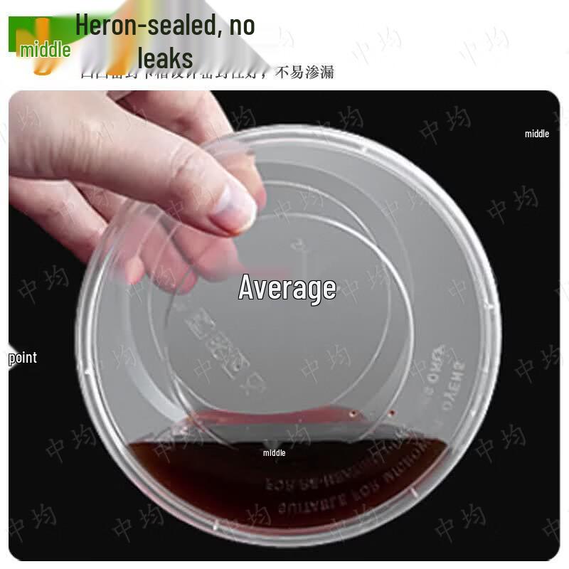 Zhongjun Disposable Round Transparent Food Container Set