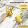 Portable Cute Banana Toothbrush Case: Dustproof Head Cover & Travel Storage Box