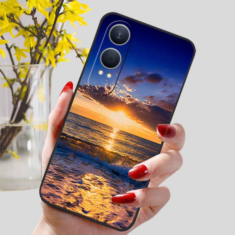For OnePlus Nord CE4 Lite 5G Case Flowers Silicon Soft TPU Phone Cases for One plus Nord CE 4 Lite 4Lite Protect Bumper Covers