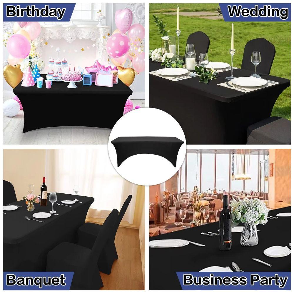 Tight Fitted Spandex Tablecloth 6FT/4FT Cocktail Table Decoration Table Cover  Party Banquet