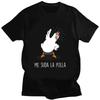 Casual Loose Unisex Sports Tops T Shirt Streetwear Creativity Shirt ME SUDA LA POLLA Cute Chicken Cartoon Print Tshirt