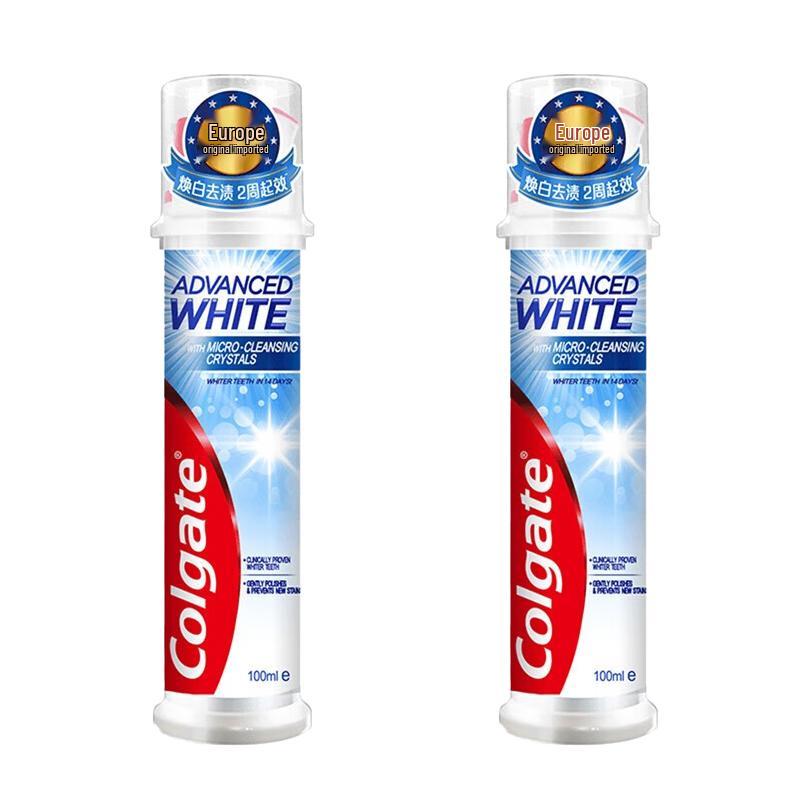 Colgate Advanced Whitening Upright Toothpaste Twin Pack