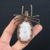 Rainbow Moonstone Handmade Copper Wire Wrap Spider Pendant 2.56" K0v81