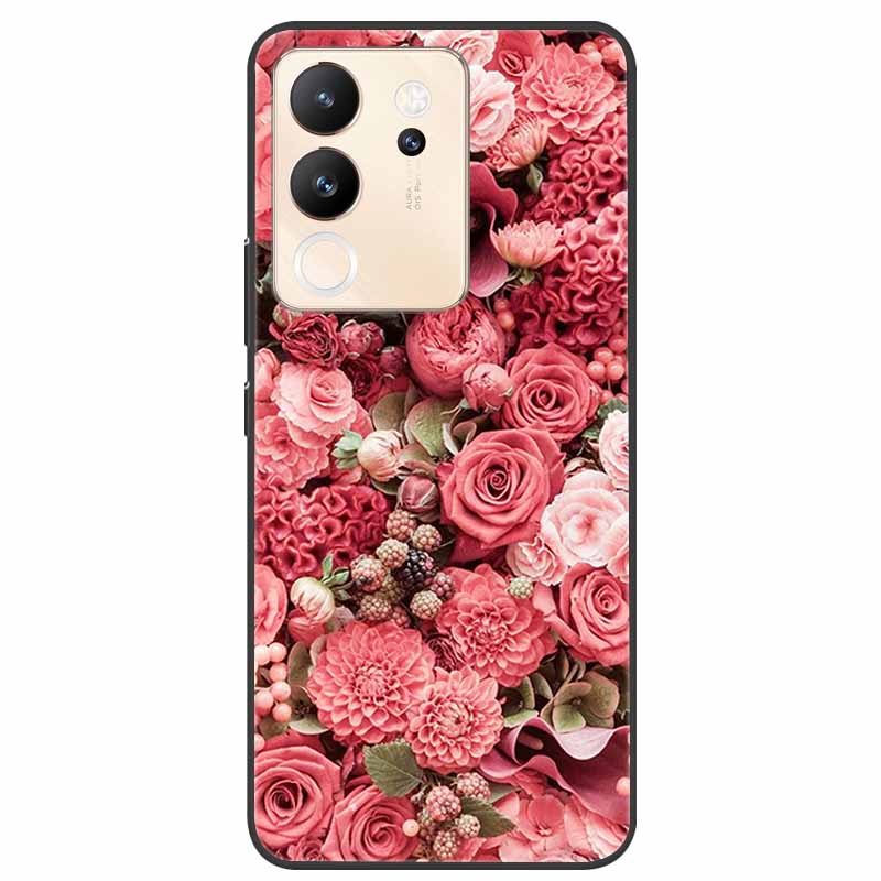 For Vivo V30 Lite Case 6.67'' Silicone Painted Soft TPU Protective Cover for Vivo V 30 Lite 5G Phone Cases V30Lite V2314 Cartoon