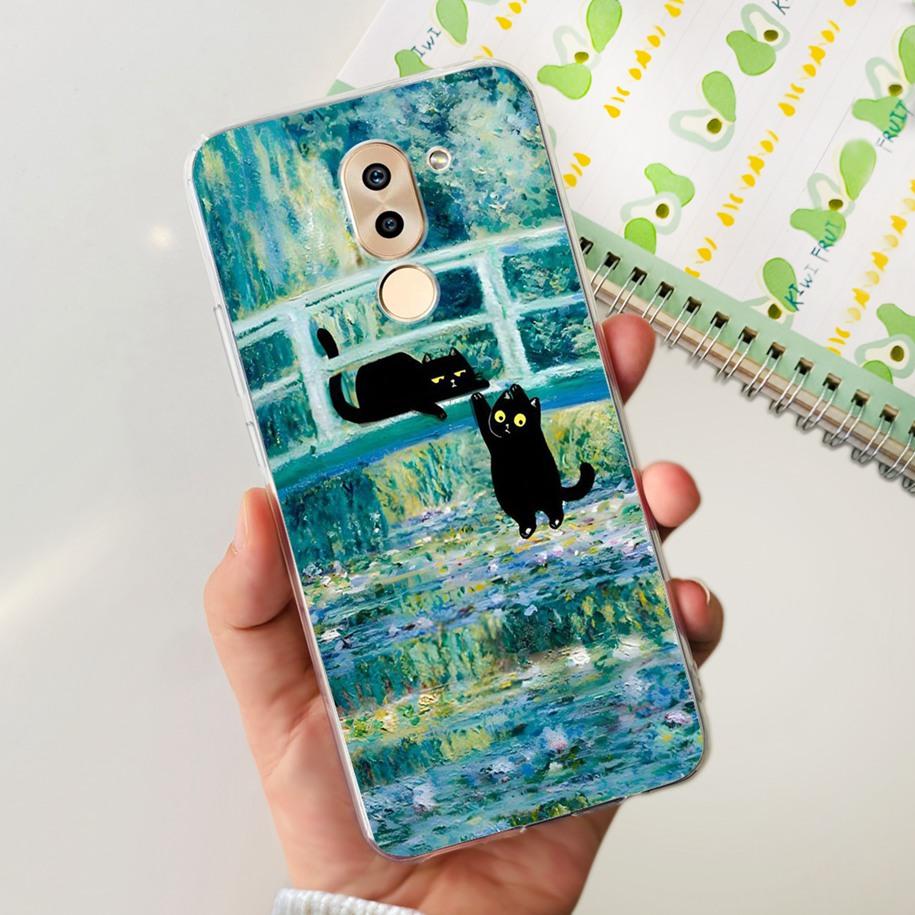 For Honor 6X Case BLN-AL10 BLL-L22 BLN-L21 Cover Fashion Flower Clear Silicone Soft Funda For Huawei Mate 9 Lite GR5 2017 Bumper