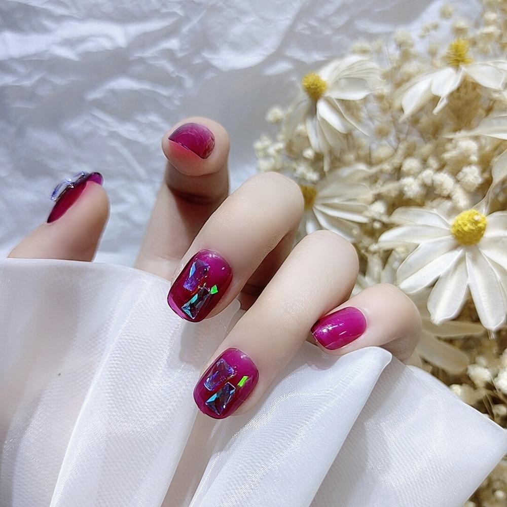 

Square Shape False Nail New Year Press on Nails Fashion French Fake Nails Women