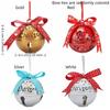 Schleifenknoten Leuchtende Glocke Ornament mit Gewebtem Band Weihnachten Hängendes Schmuckstück Fensteraufhängung