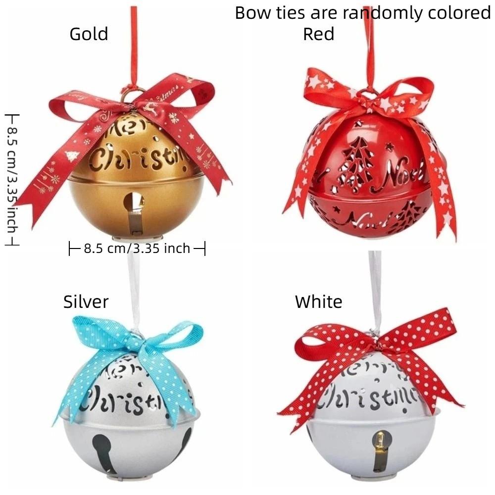 Schleifenknoten Leuchtende Glocke Ornament mit Gewebtem Band Weihnachten Hängendes Schmuckstück Fensteraufhängung