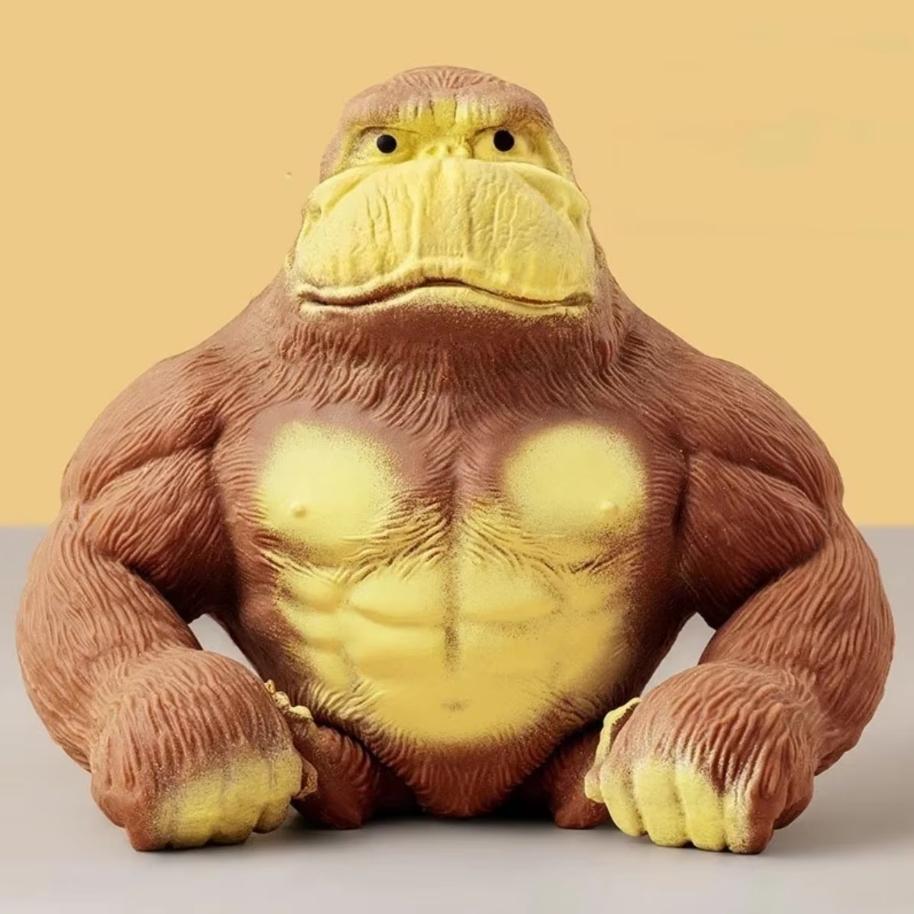 Klembar apeleketøy Strekkbar Lim-Sand Fylt Gummi Gorilla Elastisk Strekkbar Autisme Avspenningsleketøy Voksne Barn Gave