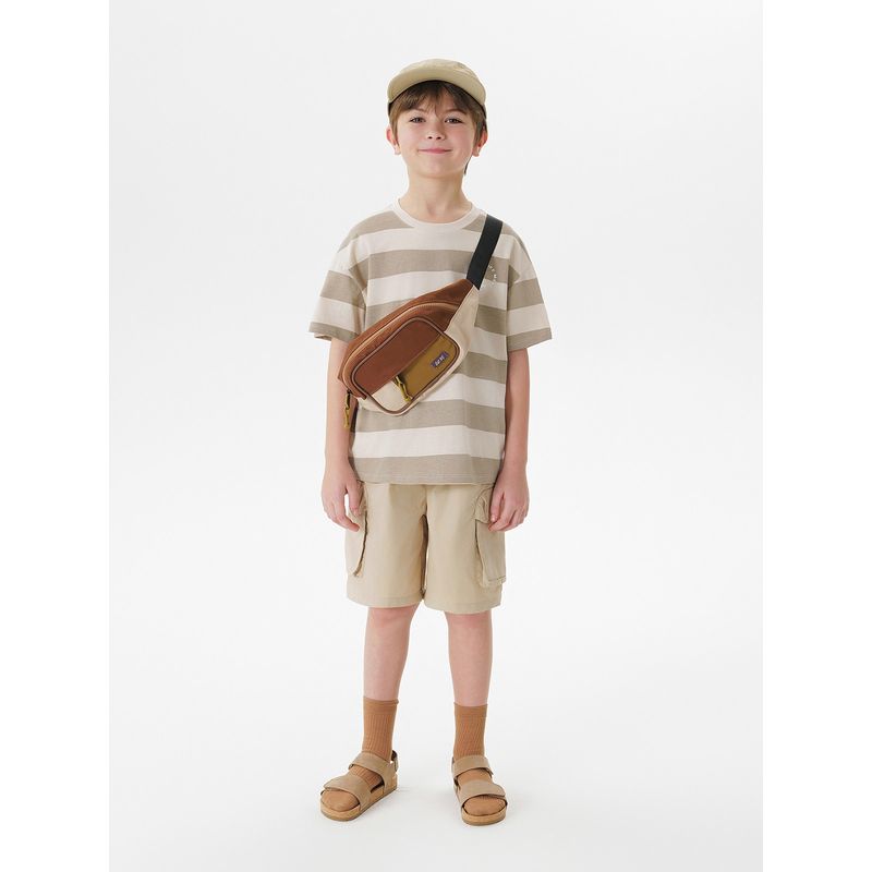 Mark Jenny Boys' American Casual Striped Short-Sleeved T-Shirt Kidsren's Top 2026 Summer New Style 550629