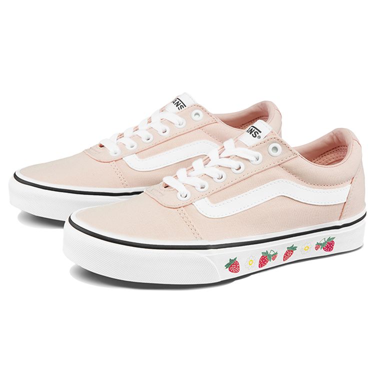 Vans Ward Strawberry Print Casual Low Top Skate Shoes Women sneaker Peach-Pink VN0A3IUN57W