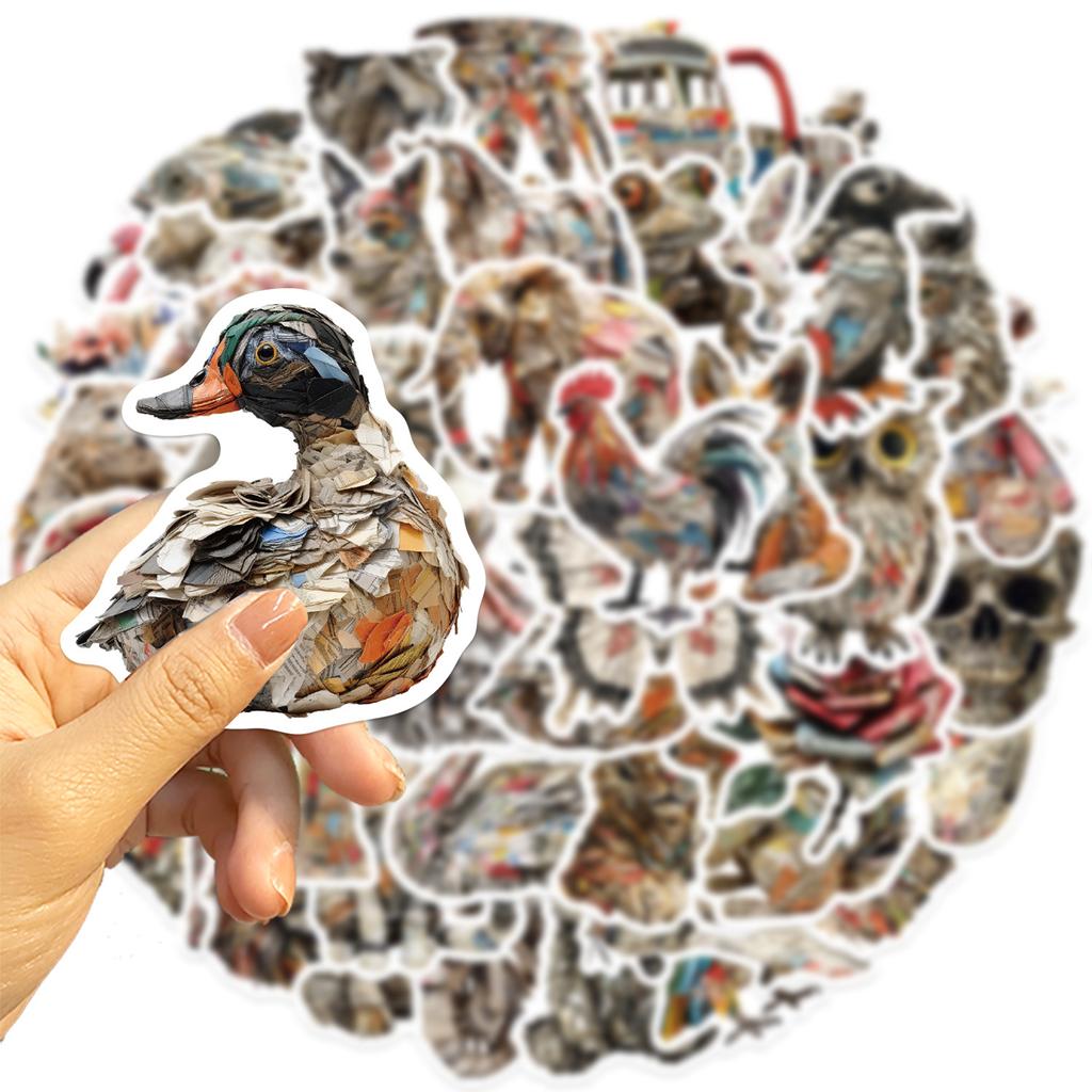 50 Newspapers, Sculptures, Animals, Graffiti Stickers, Guitar, Notebook Suitcase, DIY Waterproof Stickers, Hot Style