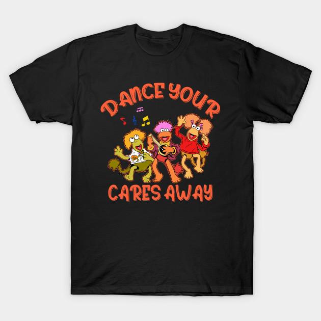 

Men Black Print T-shirt Fraggle Rock No-Cut Transfer Paper Print Cotton Tshirt S чорний