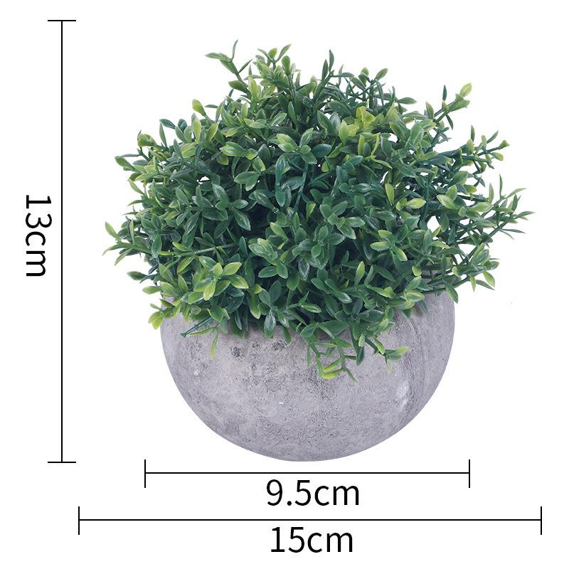 Planta de Simulación Planta en Maceta Decoración de Escritorio de Oficina Adorno de Planta Verde Planta en Maceta Bola de Hierba Planta Verde Milán Eucalipto