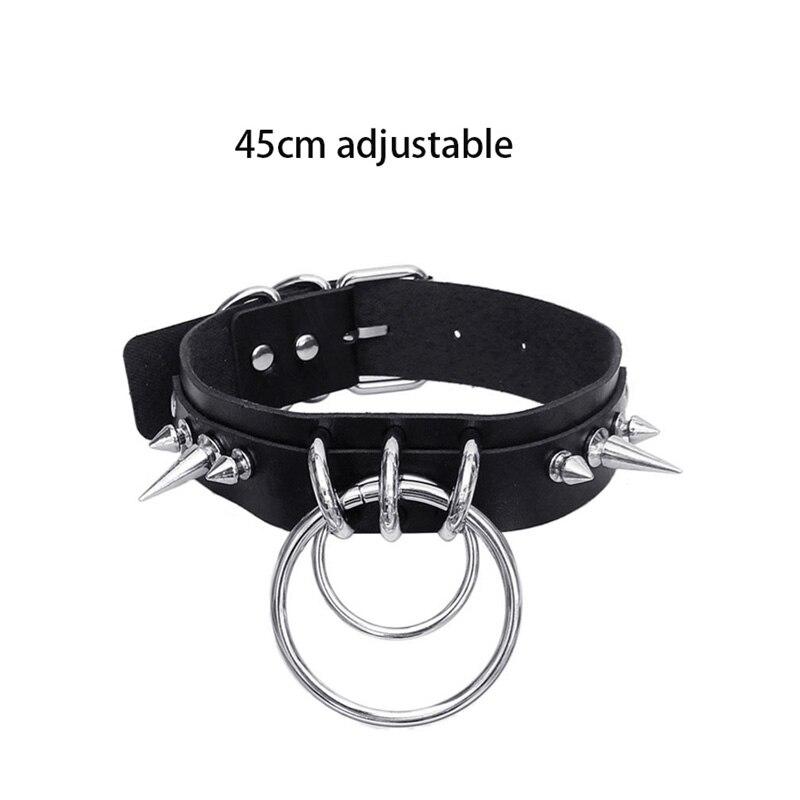 Chocker Sexy Heart Lock Key Rivets Black Goth Punk Chokers Gothic Choker Necklace for Women Hip Hop Bondage Cosplay