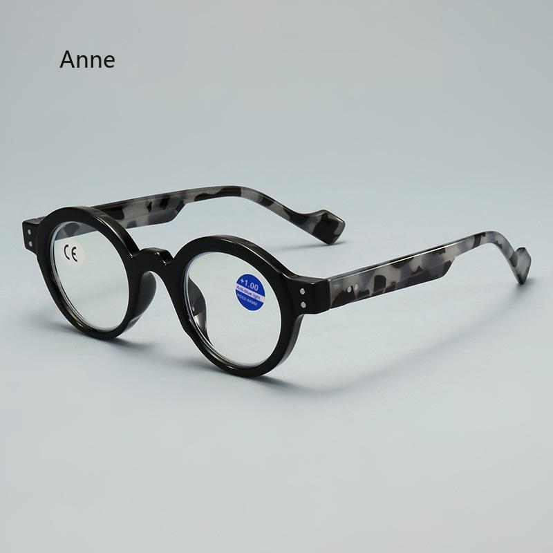 Herren Retro Lesebrille Anti Blaulicht Brille Trend Ultraleicht Rundes Gestell Damen Alterssichtige Brille Gestell Unisex