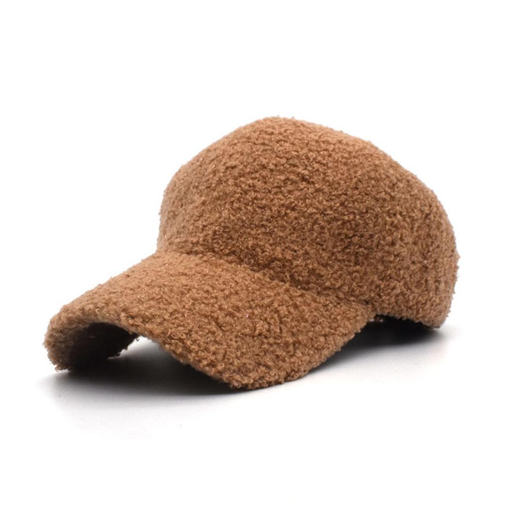 Winter Baseball Hat Autumn Winter Lamb Down Duck Tongue Hat Outdoor Travel Warm Couple Caps For Men Women