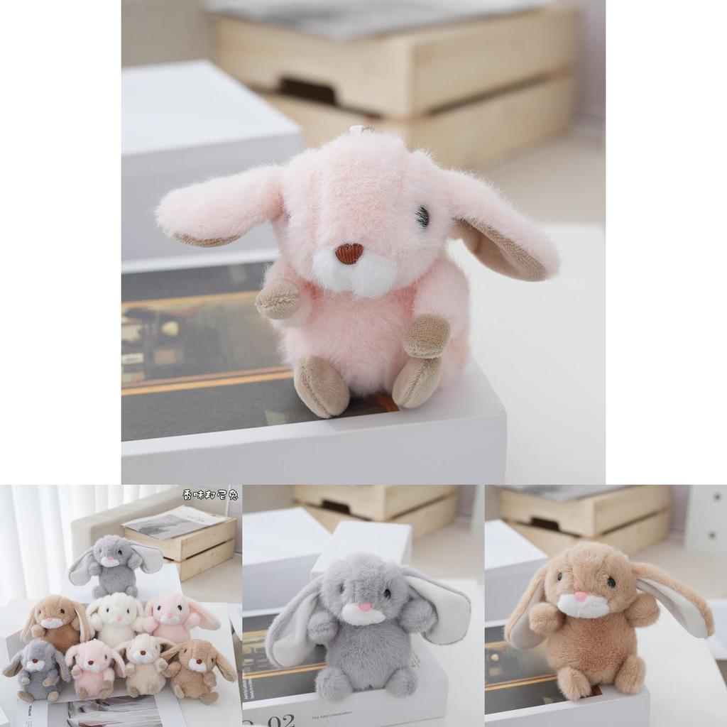 Adorable Realistic Rabbit Plush Keychain With Soft Pp Cotton Stuffing Cute Keyring Toy Perfect For Couples And Car Bags