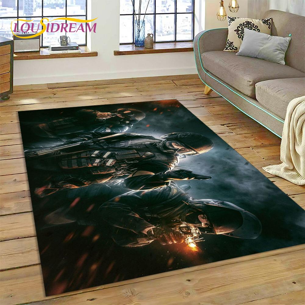 CS GO, Counter Strike Spiel Gamer HD Teppich für Wohnzimmer Schlafzimmer Dekoration, Bodenteppich rutschfeste Dekoration für Sofa Fußmatte Geschenk