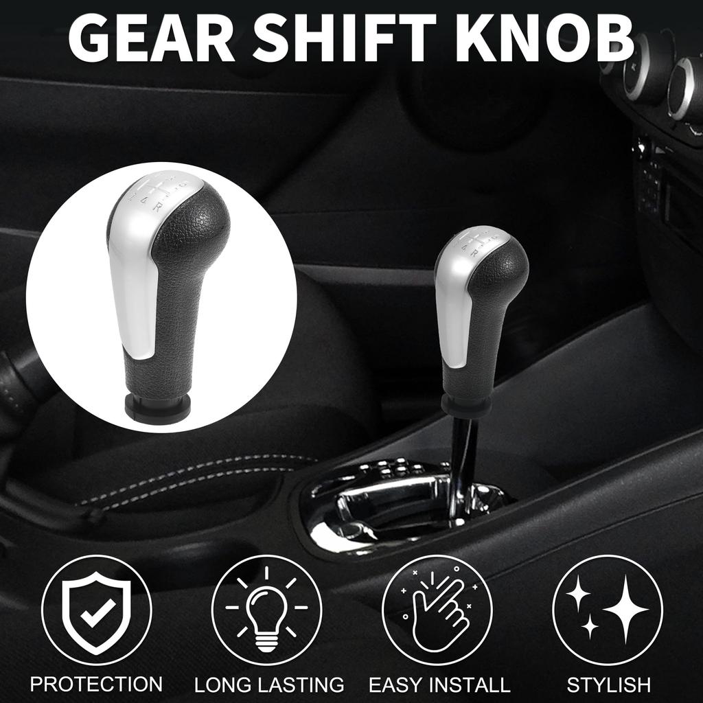 TUCKBOLD Manual Gear Shift Knob for Chevrolet Spark Durable Black Silver 5-Speed 2011-2016, 1pc, Plastic,