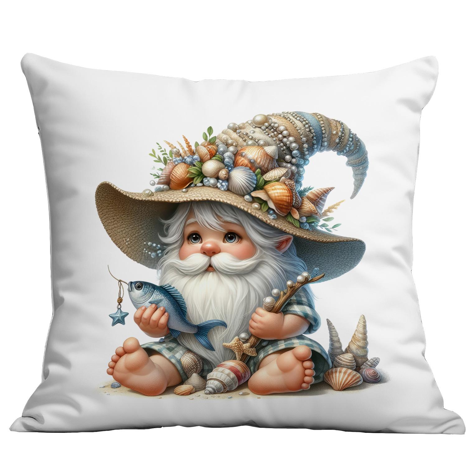 

New Summer Shell Elf Elf Pillow Case Home Sofa Cushion Pillow Case Ornament Premium Durable Quality Useful Practical (as the picture-73131-)-45 * 45Cm