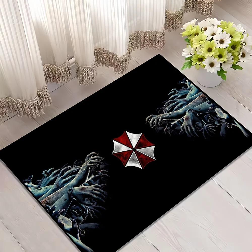 Game R-Resident Evil Door Mat for Bedroom Decoration Kitchen Bath Carpet House Super Absorbent Rug Foot Non-slip