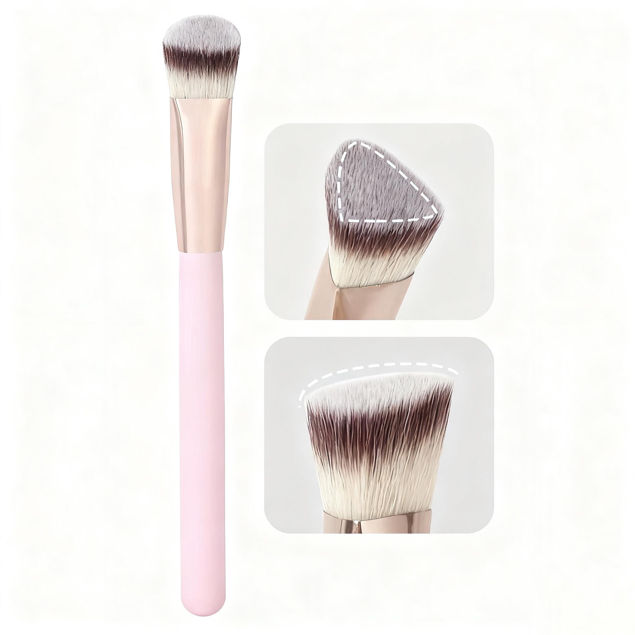 

1pcs Facial Triangle Concealer Brush, Protable Smudge Cosmetic Brush Makeup Brush With Soft Fiber And Skin Friendly beauty