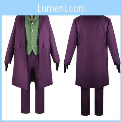 Batman The Dark Knight Joker Heath Ledger Cosplay Kostuum Met Paars Jack Voor Halloween Rollenspel