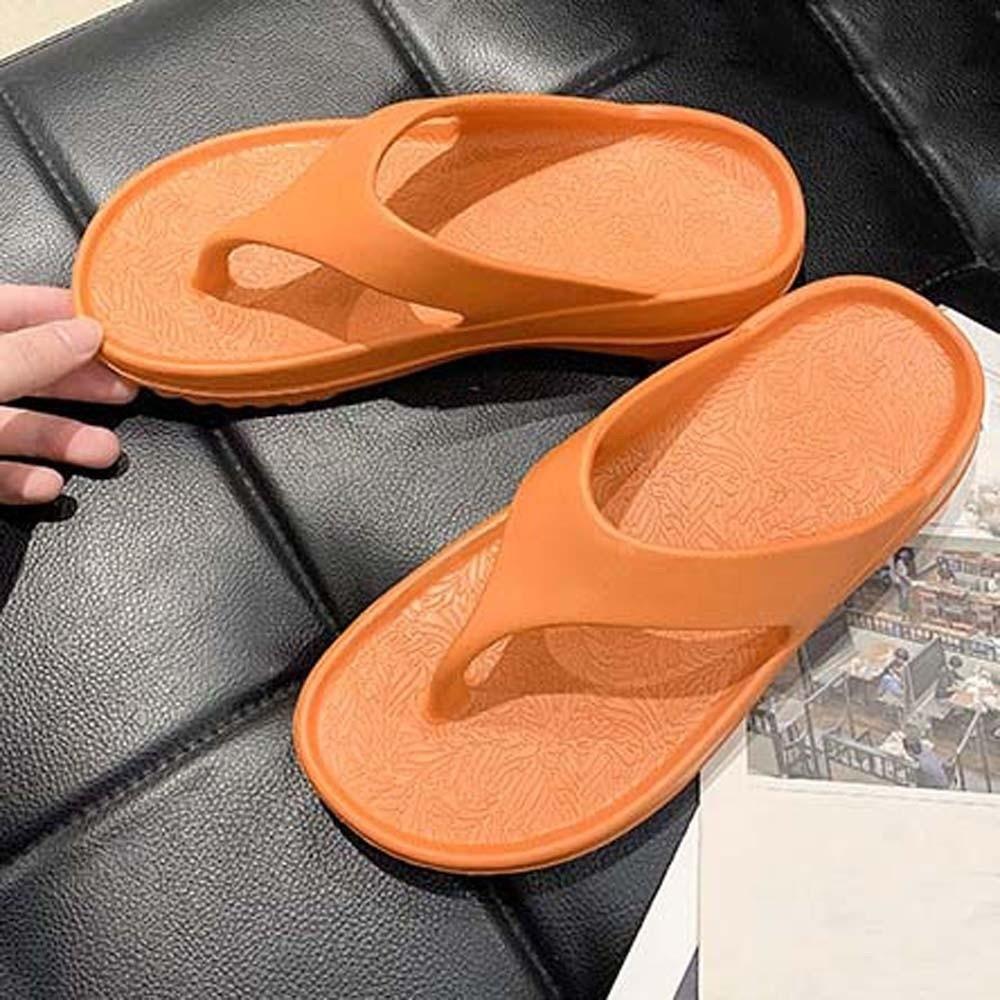 Sandal Soft Sole Non-slip Flip Flops Resilience Thickened EVA Slippers Stylish Solid Color Outdoor Flip Flops Vacation Travel