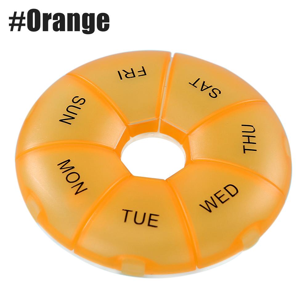 Weekly 7 Day Pill Organizer Large Compartment Travel Medication Box Portable Daily Pill Case Storage