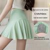 Summer Ice Silk High Waist Yoga Skirt with Lining Women's Short Skorts for Sports Sweet and Cool Style