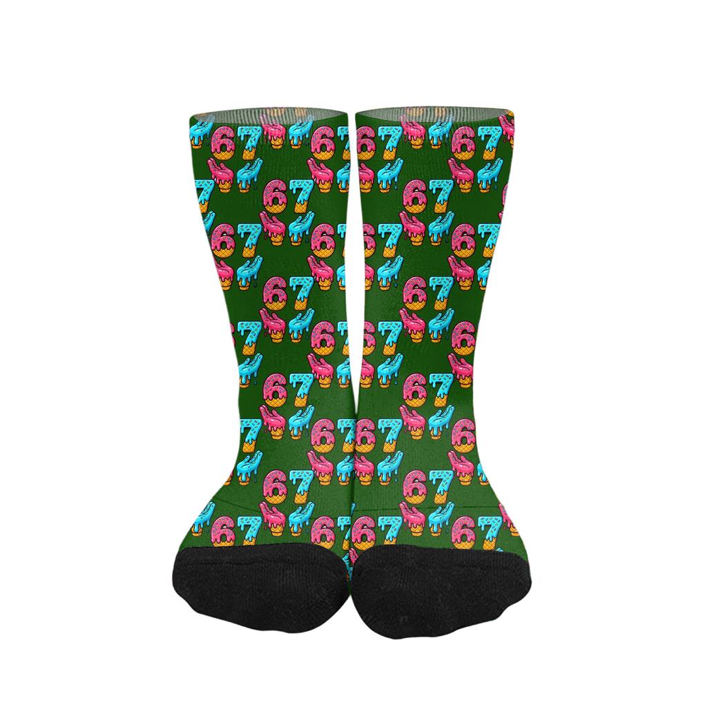 Niedliche und verspielte Socken Wadenlange Socken Lange Socken Bedruckte Socken