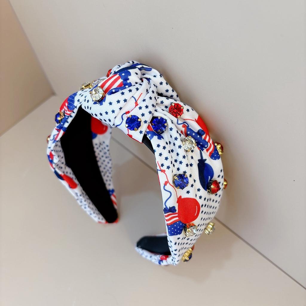 Diamant-Stirnbänder zum amerikanischen Unabhängigkeitstag für Männer und Frauen, fünfzackige Stern-Tiara, Stirnbänder zur Dekoration von Feiertagspartys