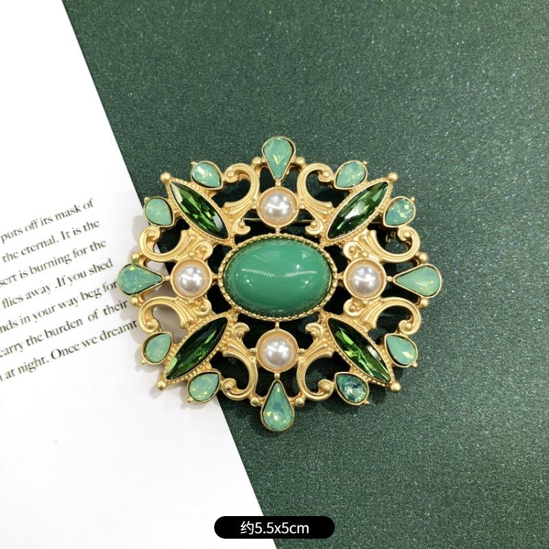 

Винтажная барочная вестерн антикварная брошь матовый золотой жемчуг корона суд булавка брошь аксессуары женщины