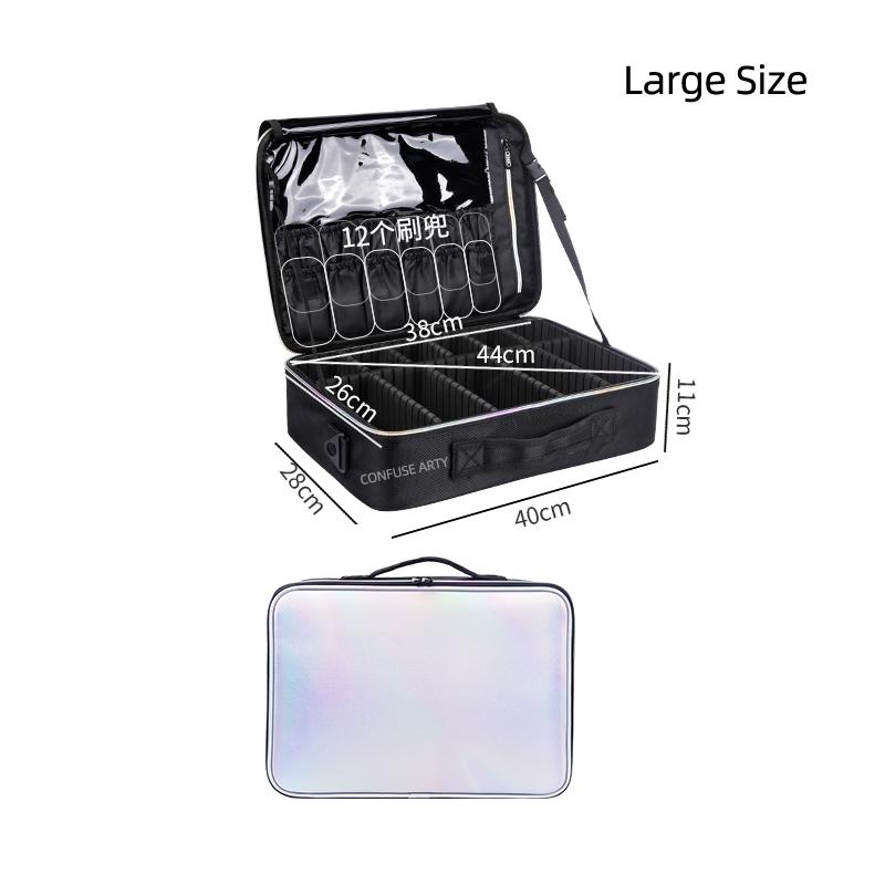 

Новая профессиональная косметичка, портативная перегородка, косметический чехол для макияжа большой емкости