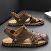 Fashion Handmade Soft Bottom Casual Men Sandals Fashion New Beach Trekking Shoes Non-Slip Quick Drying Summer Male Genuine Leather