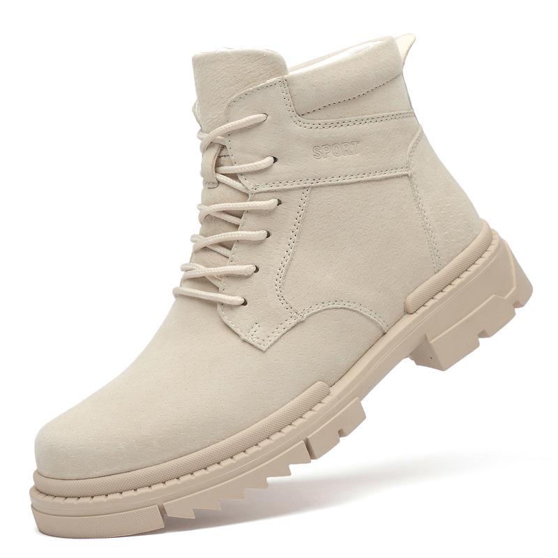 Men s Casual 6CM Height-Increasing High-Top Martin Boots for Autumn and Winter 45