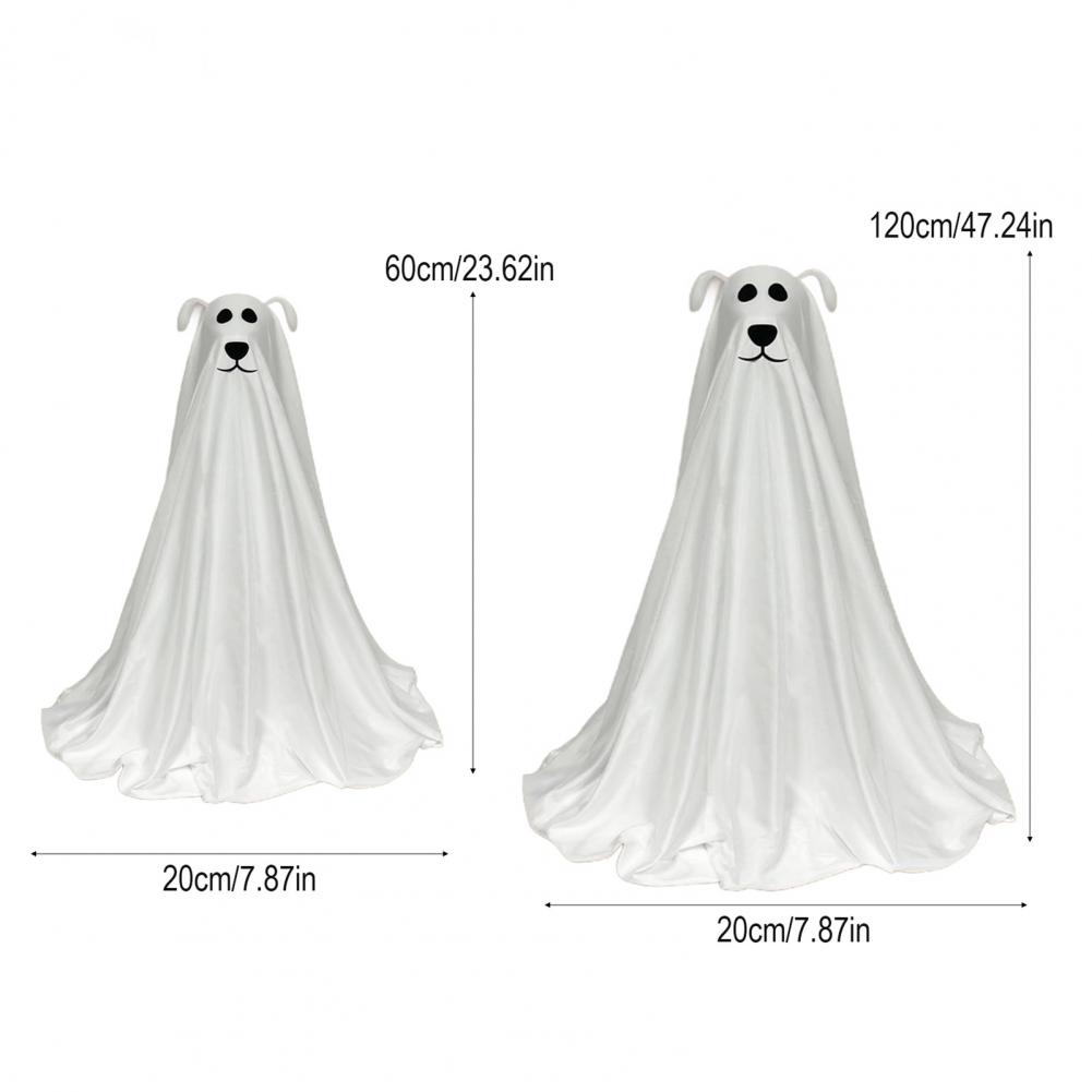 Halloween Decorations Spooky Ghost Dog Halloween Decoration Set with Remote String Lights for Front Door Porch Yard for Spooky
