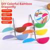 New Double-color Bamboo Dragonfly Children's Hand-rubbed Flying Toy Kindergarten Activity Small Gift Stall Hot-selling Toys