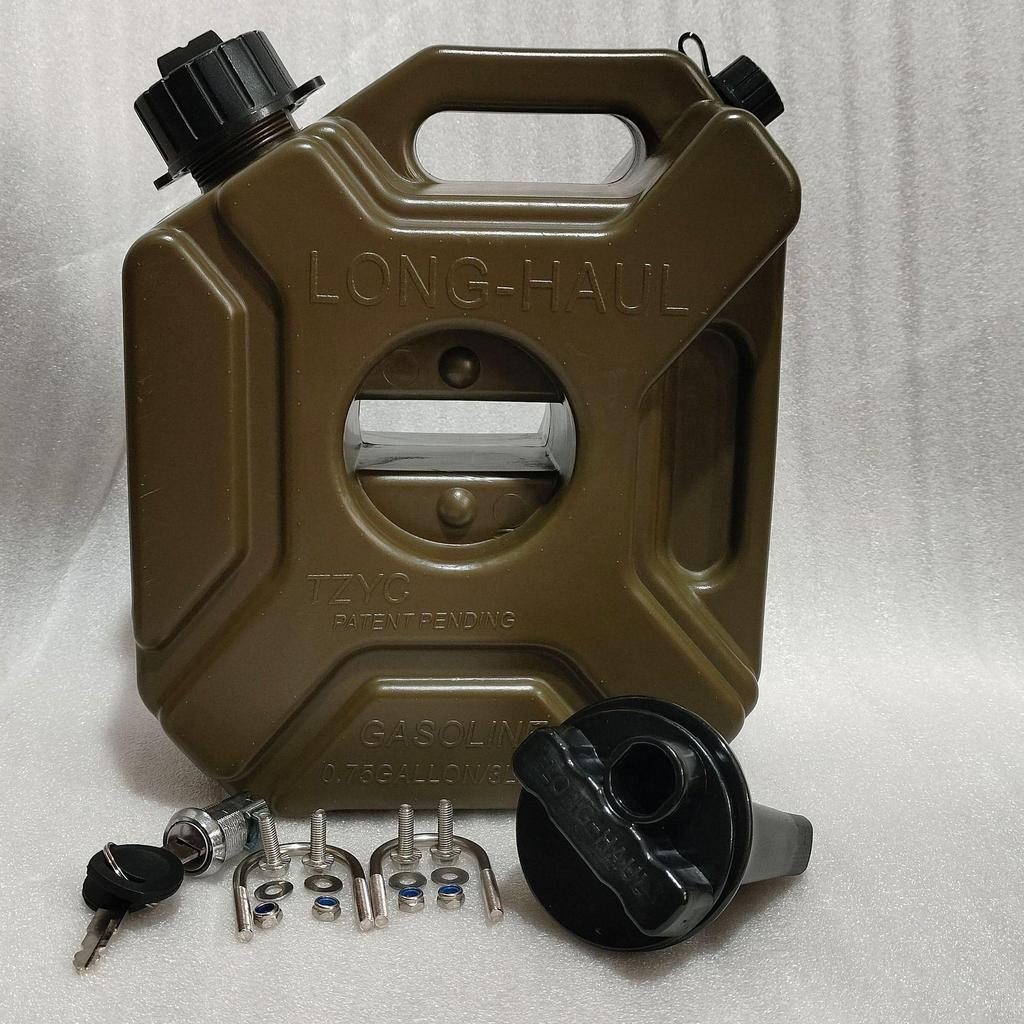 3L Plastic Fuel Tank & Gasoline Can for Car/Motorcycle Travel