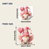 Valentine‘s Day Gnome Angel Toilet Seat Sticker Bathroom Decor Removable Self-Adhesive Decal
