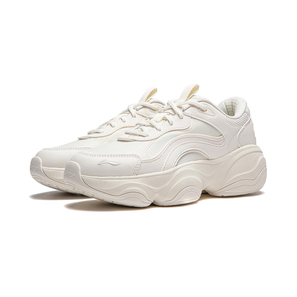 New LiNing Honey Anti Slip Wear Resistant Low Top Casual Shoes Women's White AGCU252-1