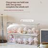 Acrylic Doll Collectible Display Case Transparent Toy Storage Box Stackable Dustproof Rack