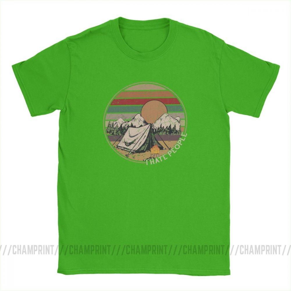 Love Camping I Hate People Vintage Funny T Shirts For Men Camping Hiking Short Sleeve Tops