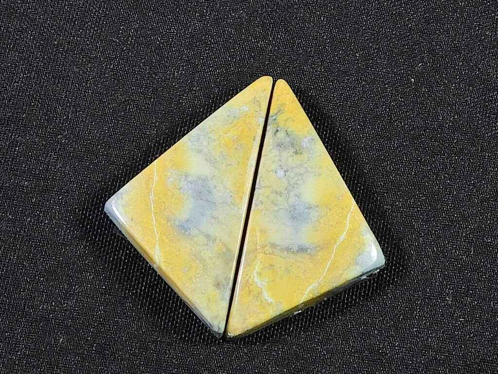 

14Cts. Natural Maligano Jasper (12mm X 24mm each) Fancy Cabochon Match Pair SK-2786