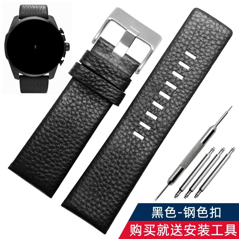 22mm 24mm 26mm 28mm 30mm 32mm Rindslederarmband für Diesel Uhr DZ4318 4386 4323 Uhrenarmband Herren Große Größe Echtes Lederarmband
